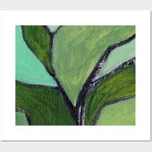 Sap Green Abstract Art Posters and Art